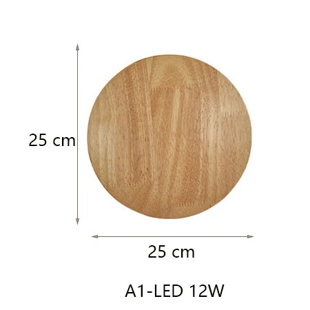 Eclipse Wooden Wall Lamp: Modern Nordic Round LED Design for Bedroom and Aisle