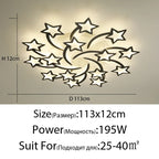 Modern LED Star Chandelier with Remote Control Indoor Lighting