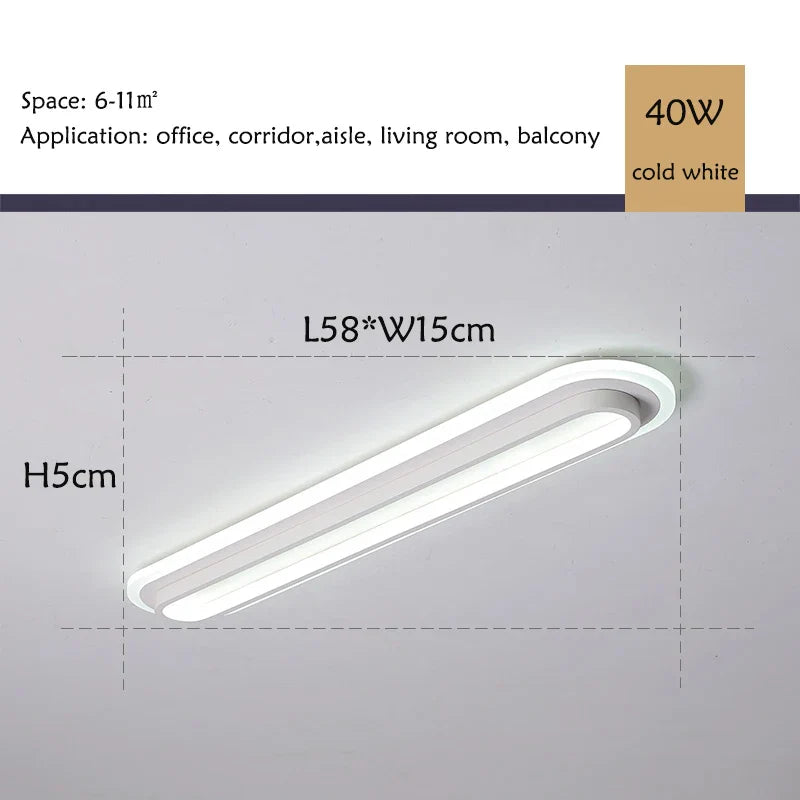Modern Minimalist Long Aisle LED Ceiling Lamp