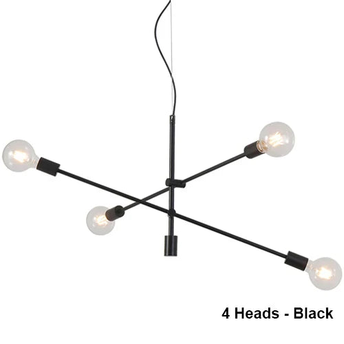 Nordic Pendant Light Pole Art Decor Hanging Lamp E27 LED Living Room Fixture
