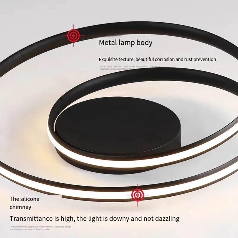 Minimalist LED Chandeliers Ceiling Lamp for Living Room Bedroom Study - Modern Surface Mounted Lighting