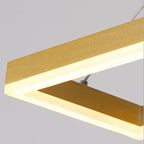 Gold Aluminum LED Chandelier Acrylic Deco Design for Bedroom Kitchen Island