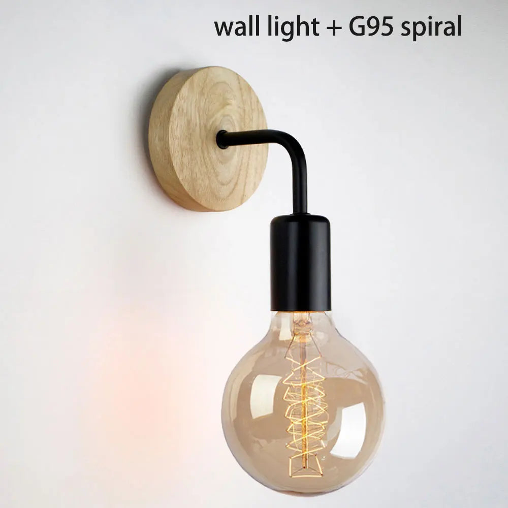 Vintage Industrial Wall Lamp Dimmable E27 Light Bulb Wall Light
