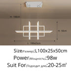 Geometric Aluminum Pendant Light for Living Bedroom Restaurant Kitchen - Modern Art Luminaire