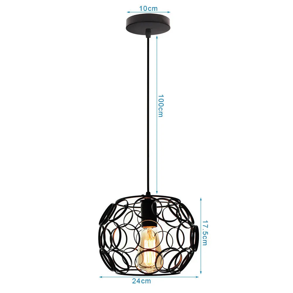 Industrial LED Pendant Ceiling Light for Home Living Room Kitchen Decor