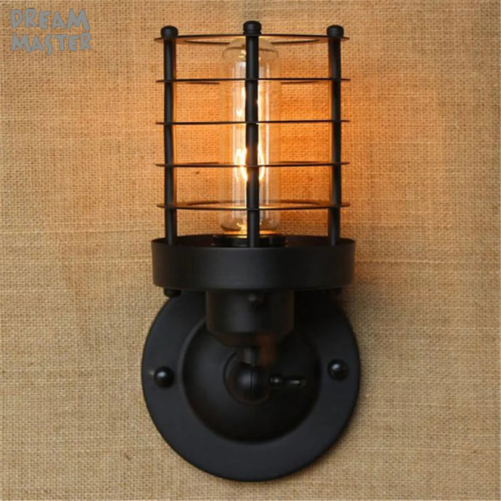 Vintage Industrial Wall Sconce European Style for Dining Room Bedroom Corridor