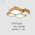 Japanese Solid Wood Ceiling Lamp for Home Living Room Bedroom Study