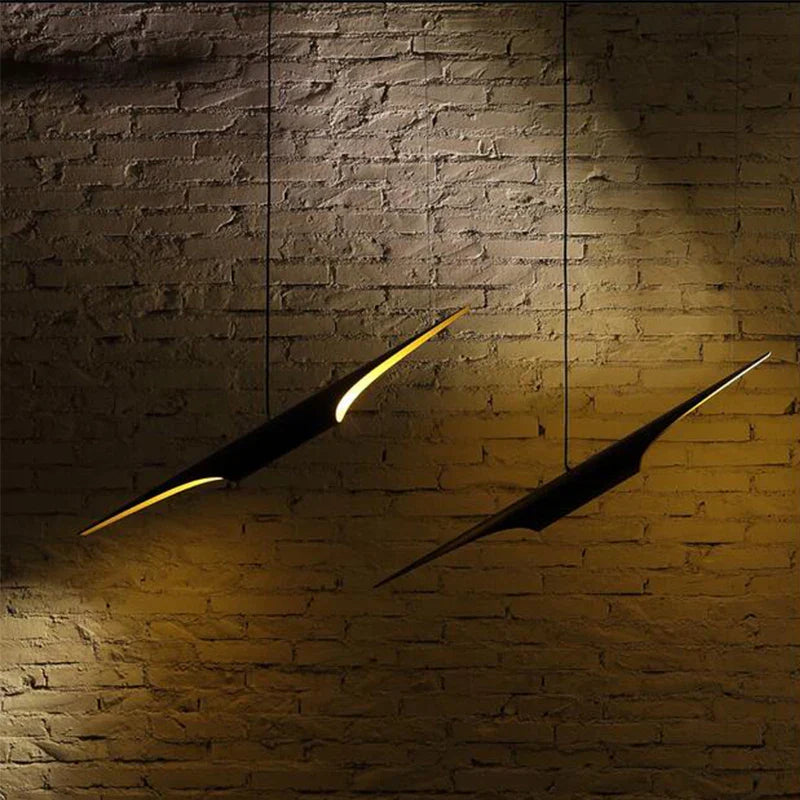 Aluminum Tube Chandelier with LED Bulb - Creative Restaurant & Bar Lighting