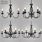 Modern Chandeliers: Elegant Wrought Iron Lighting for Home, Hotel, and Dining Spaces