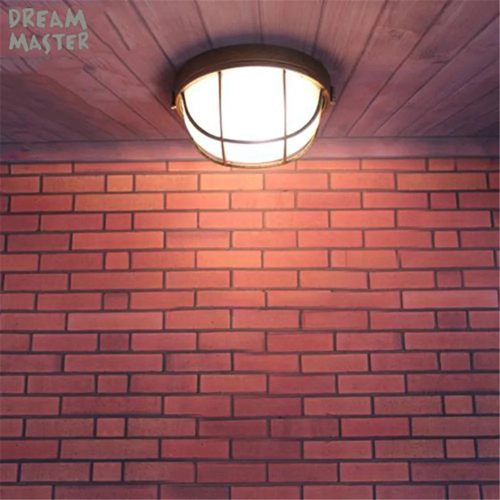 Vintage Bronze Kitchen Ceiling Lamp with E27 Socket Explosion-Proof Industrial Lighting