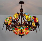 Glass Parrot Pendant Chandelier for Bar Club Living Room Bedroom