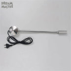 Silver Flexible Hose LED Wall Lamp 3W Bedside Reading Light with Switch