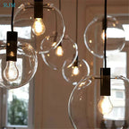 Bubble Glass Ball Pendant Light for Modern Living Room Kitchen Bedroom