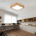 Japanese Solid Wood Ceiling Lamp for Home Living Room Bedroom Study