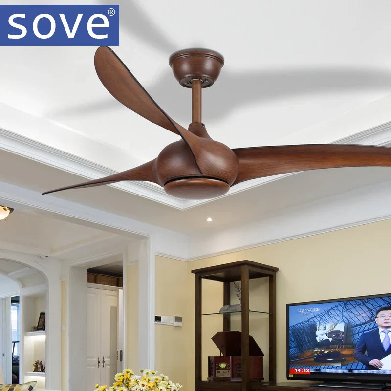 52" LED Village Ceiling Fan with Lights & Remote Control