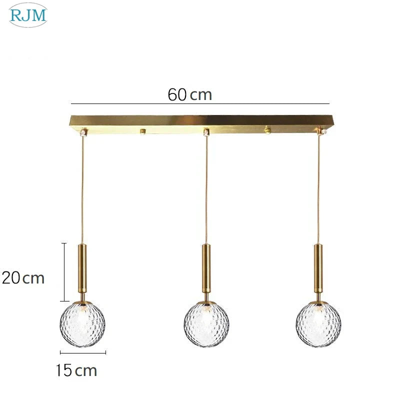 Glass Ball LED Pendant Light: Nordic Modern, Single Head, Creative Design