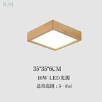 Japanese Solid Wood Ceiling Lamp for Home Living Room Bedroom Study