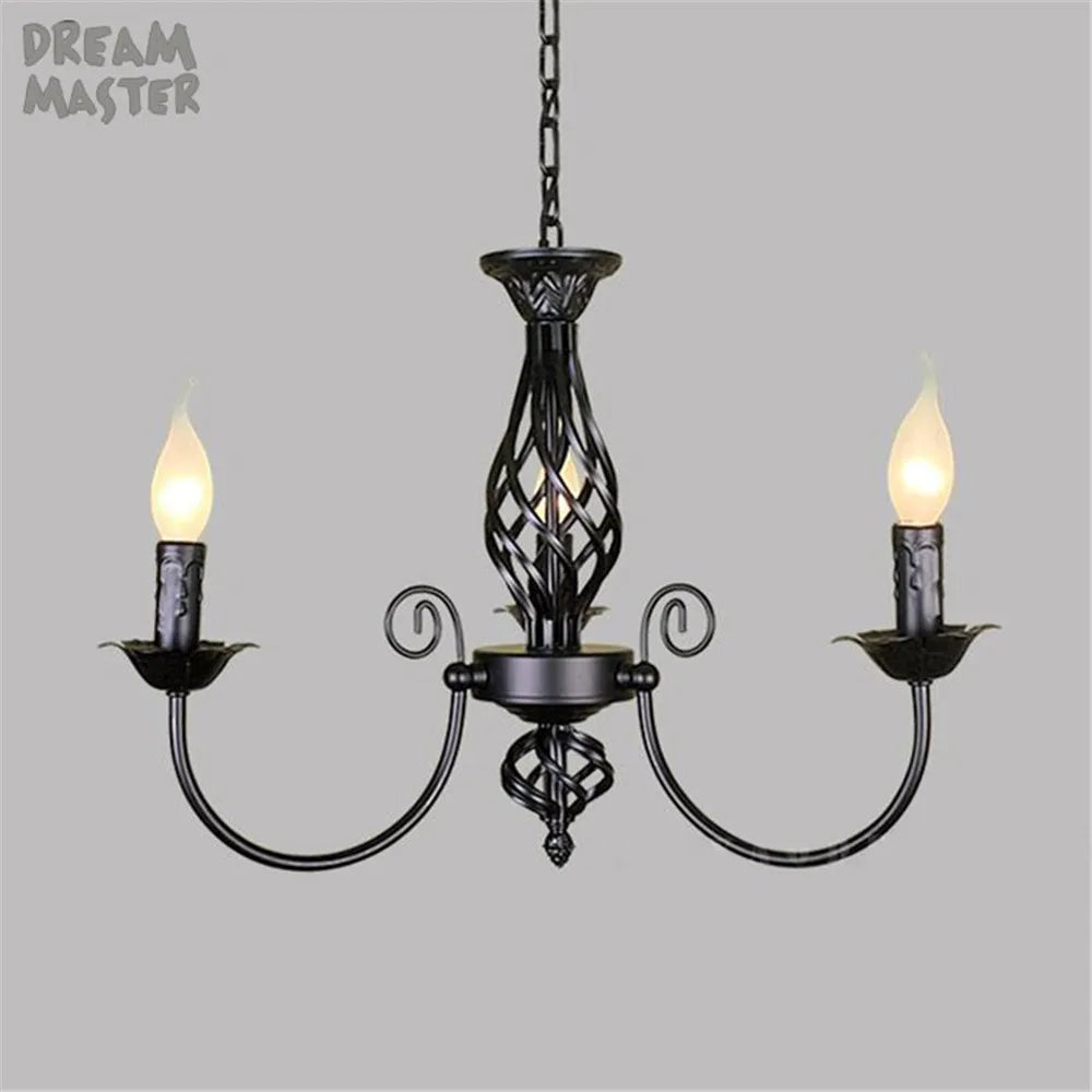 Modern Chandeliers: Elegant Wrought Iron Lighting for Home, Hotel, and Dining Spaces