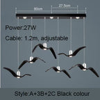 Seagull Pendant Lamp - Resin Silhouette Night Birds Sky Freedom Theme