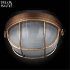 Vintage Bronze Kitchen Ceiling Lamp with E27 Socket Explosion-Proof Industrial Lighting