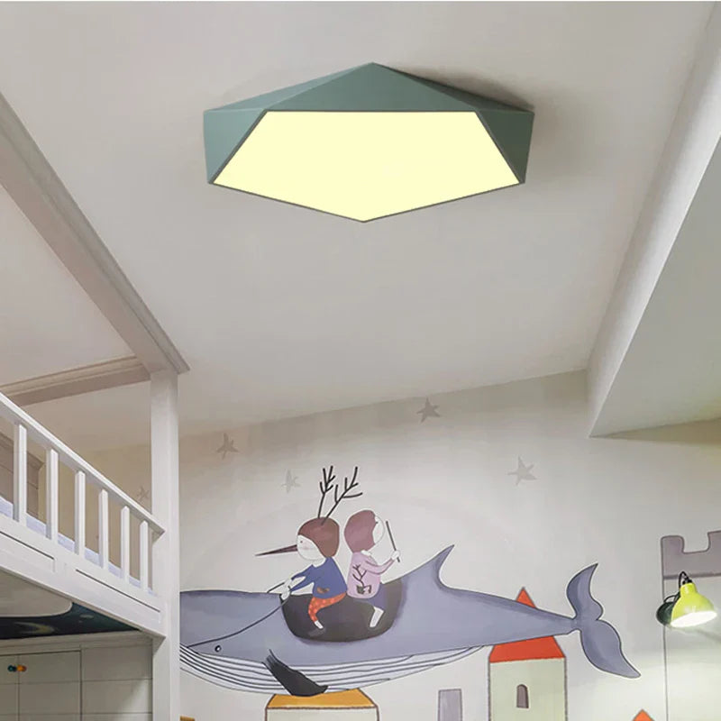 Geometric Dimmable LED Ceiling Lamps for Living Room Aisle Balcony Lighting