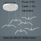 Seagull Pendant Lamp - Resin Silhouette Night Birds Sky Freedom Theme