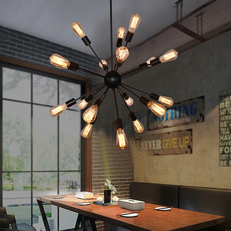 Sputnik Pendant Lamp 12-20 Head Vintage Industrial Loft Restaurant Bar Lights