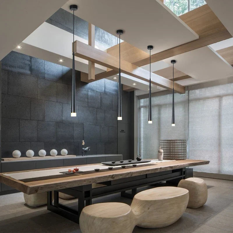 Nordic Cone Chandelier: Long Downlight for Kitchen, Restaurant, Bar