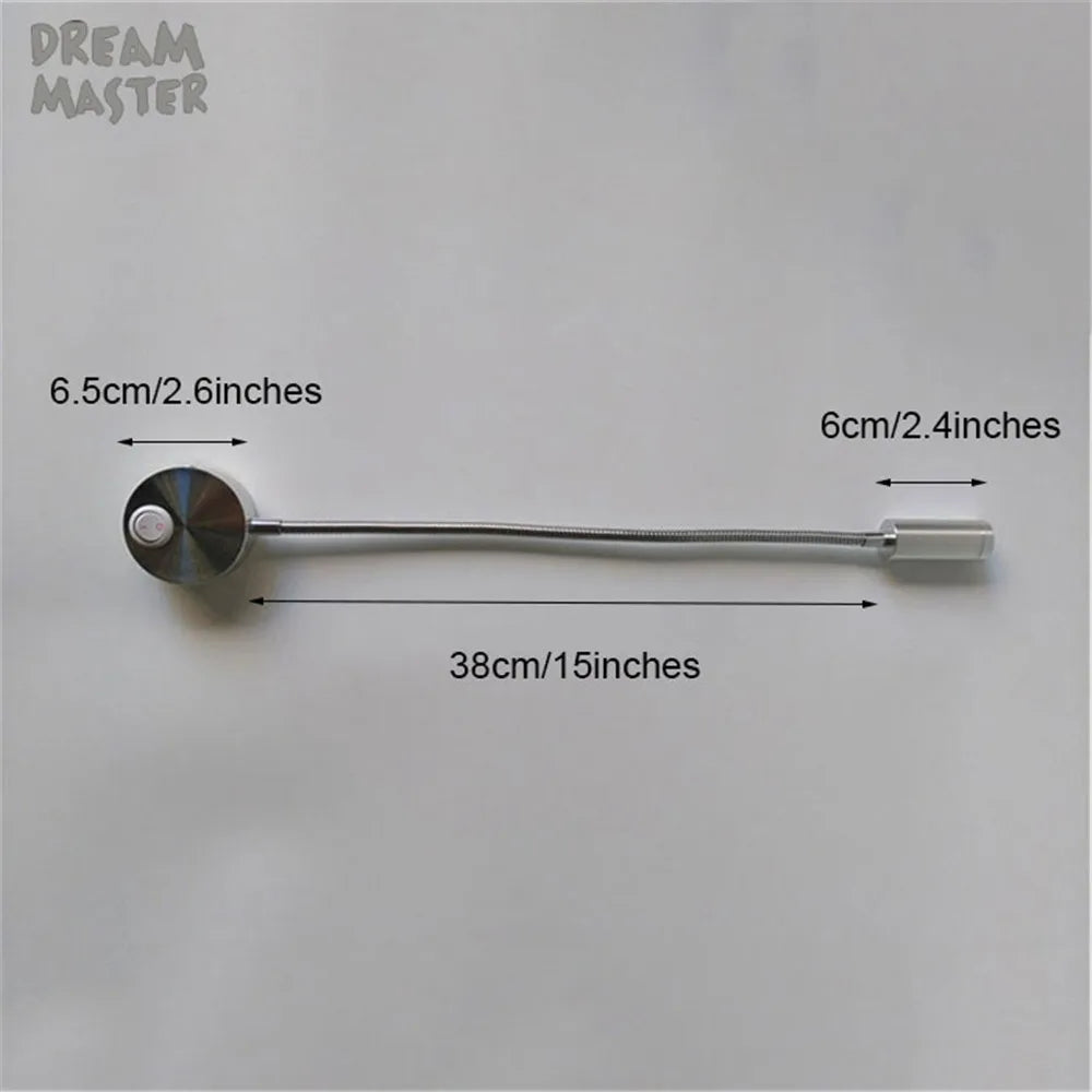 LED Wall Lamp Flexible Bedside Reading Sconces