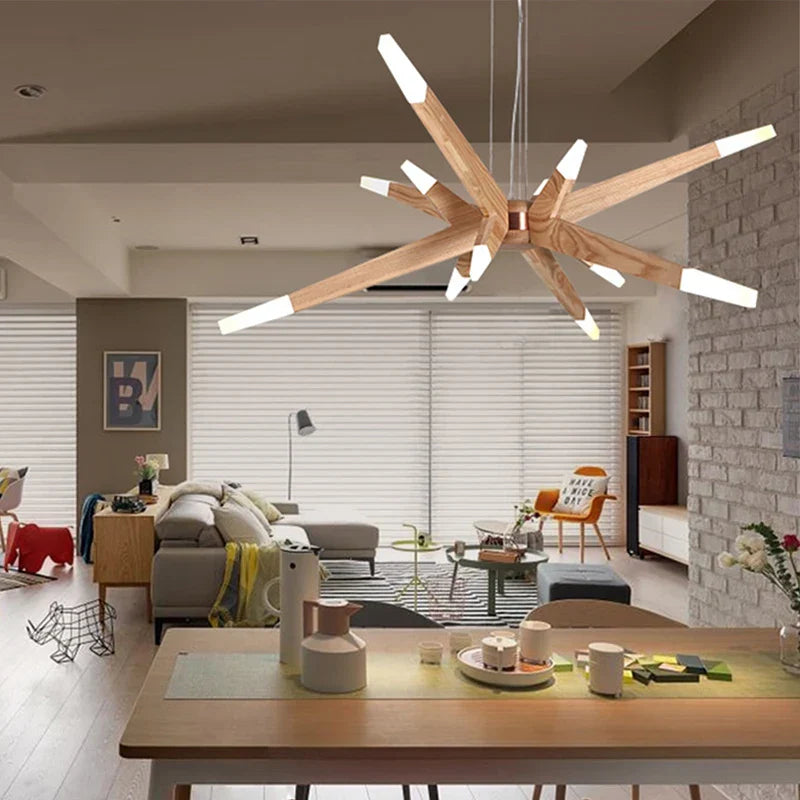 Wooden Pendant Lights: Creative Restaurant Decor for Indoor Lighting