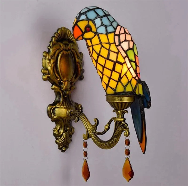 Glass Parrot Pendant Chandelier for Bar Club Living Room Bedroom