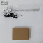 Silver Flexible Hose LED Wall Lamp 3W Bedside Reading Light with Switch