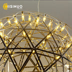 LED Spark Ball Chandelier Fireworks Pendant Light - Modern Luxury Stainless Steel