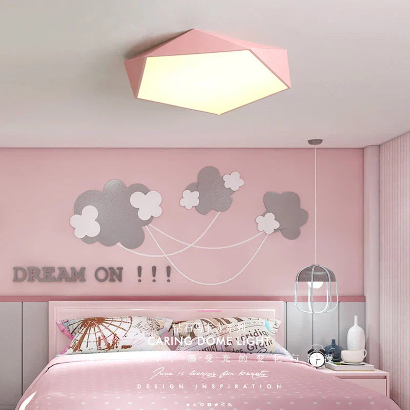 Geometric Dimmable LED Ceiling Lamps for Living Room Aisle Balcony Lighting