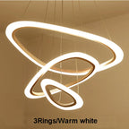 Circle Rings Acrylic LED Pendant Lights for Living Room and Dining Room