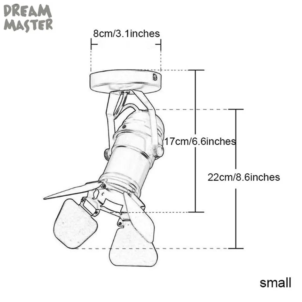 Industrial Vintage LED Ceiling Light for Theater Stage, Loft, Shop
