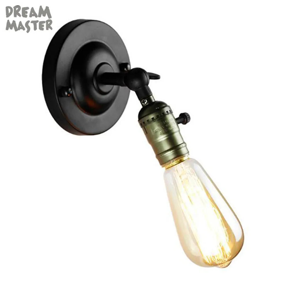 Vintage Industrial Wall Sconce Light with On/Off Switch for Coffee Bar