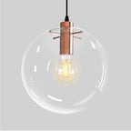 Bubble Glass Ball Pendant Light for Modern Living Room Kitchen Bedroom