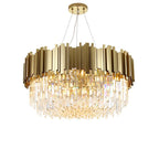 Gold LED Crystal Ceiling Chandelier for Elegant Home Decor