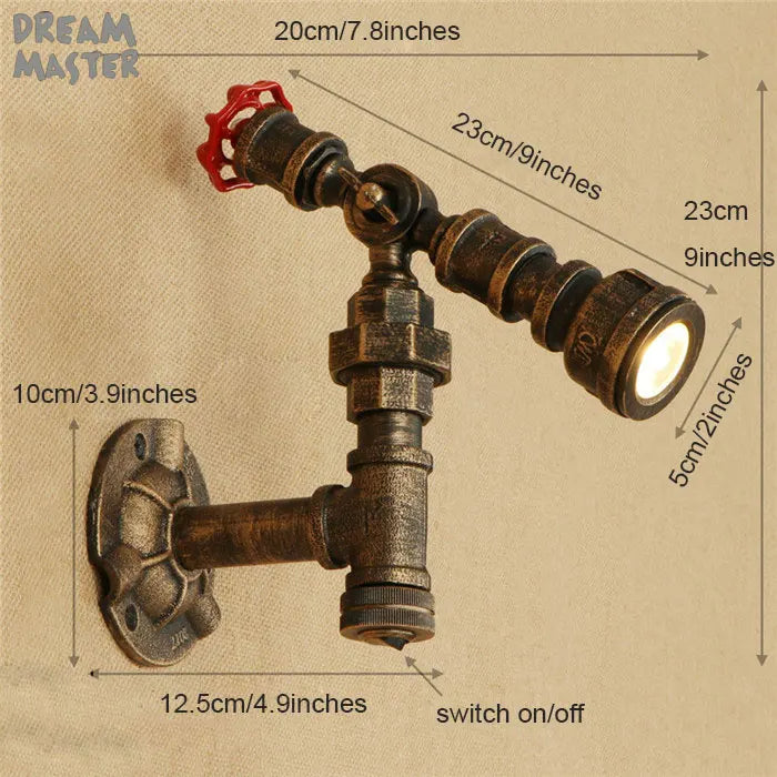 Nordic LED Wall Lamp Adjustable Bathroom Mirror Bedside Retro Sconce