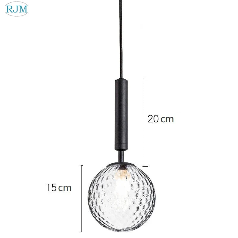 Glass Ball LED Pendant Light: Nordic Modern, Single Head, Creative Design
