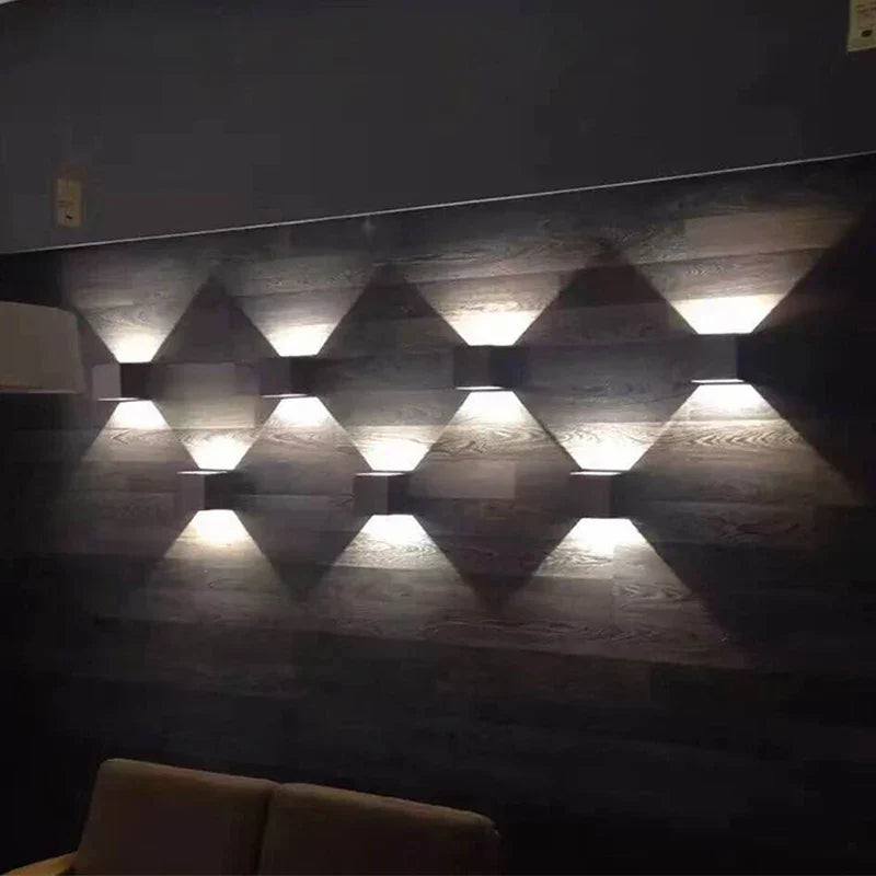 Modern Cube Adjustable 6W LED Wall Lamp Outdoor Waterproof Aluminum Garden Light Sconce