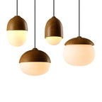 Nordic Nuts Pendant Lamp | Imitation Wood Design | E27 Bulb | Creative Lighting