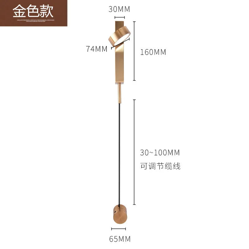 Dimmable T Style Wall Light Sconce for Living Room and Bedroom