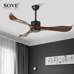 52" DC Remote Control Plastic Blade Ceiling Fan (No Lights)