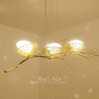 Nordic Bird's Nest Cafe Chandelier LED Art Luminaria - Romantic & Unique Lighting