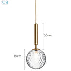 Glass Ball LED Pendant Light: Nordic Modern, Single Head, Creative Design