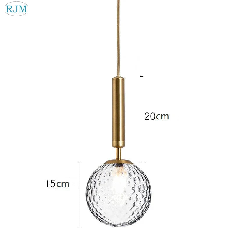 Glass Ball LED Pendant Light: Nordic Modern, Single Head, Creative Design