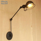Iron Swing Arm Wall Sconce Light Fixture Set for Home Bar Retro Lighting