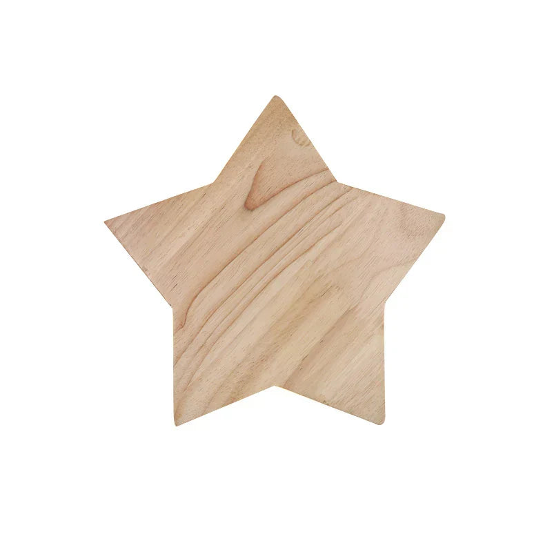 Star Wood Wall Lamp: Modern Solid Decor Lighting for Living Room, Bedroom, Corridor